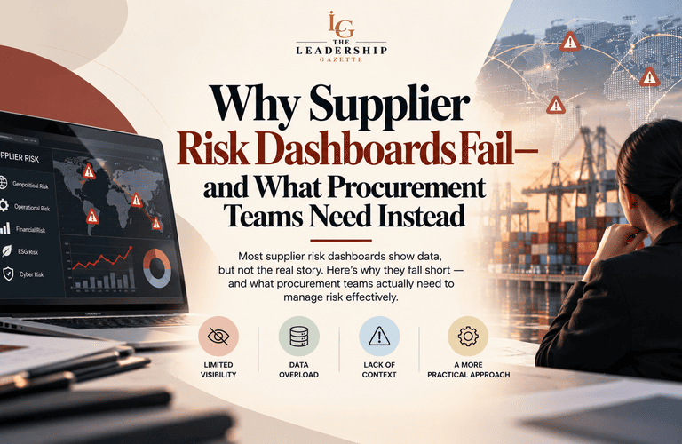 Why Supplier Risk Dashboards Fail—and What Procurement Teams Need Instead